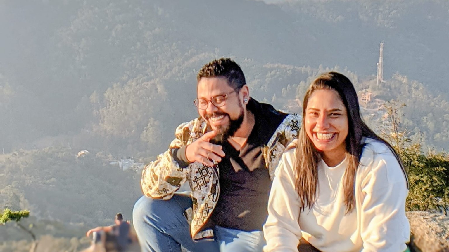 Napoleão Canela with his wife Angela
